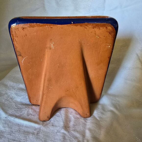 Mexican Folk Art Pottery Colorful Hand-Painted Ceramic Frame - Picture 6 of 8